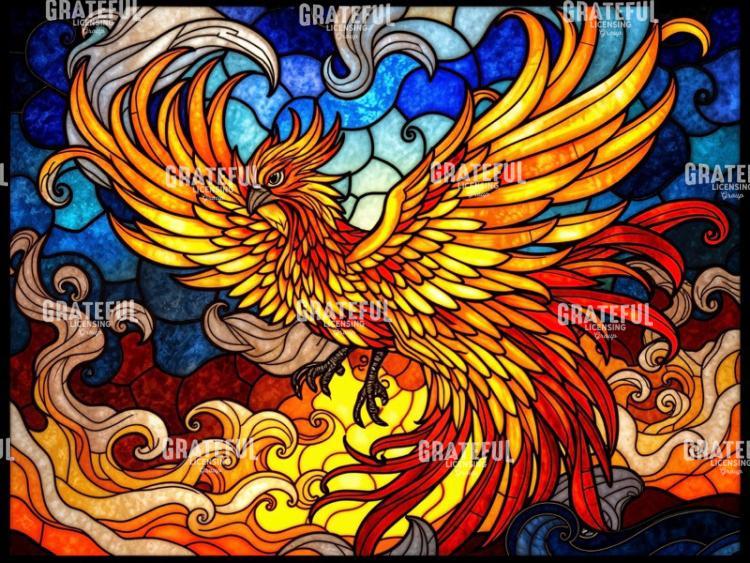 Stained Glass Phoenix