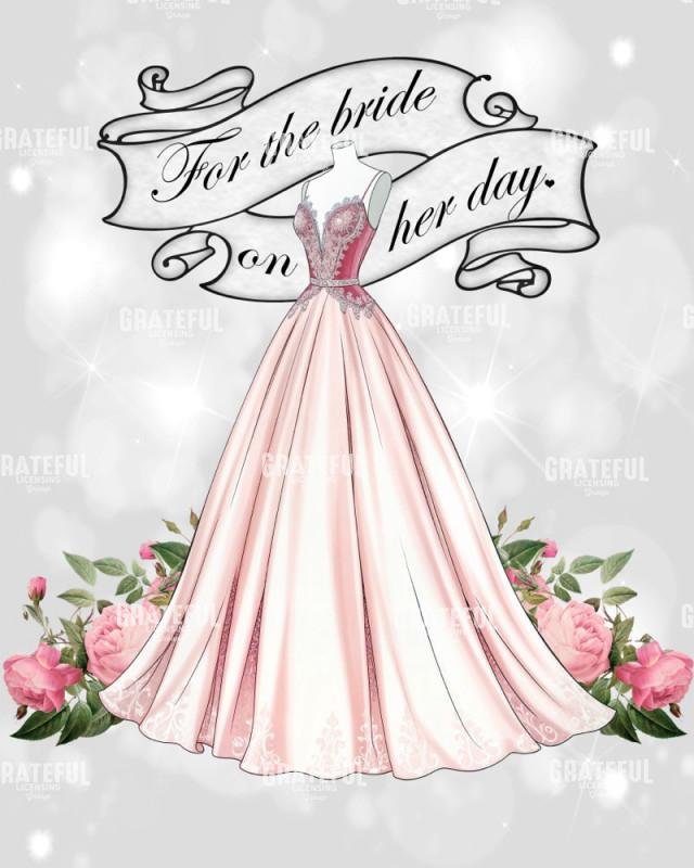 Pink Wedding Dress with Banner