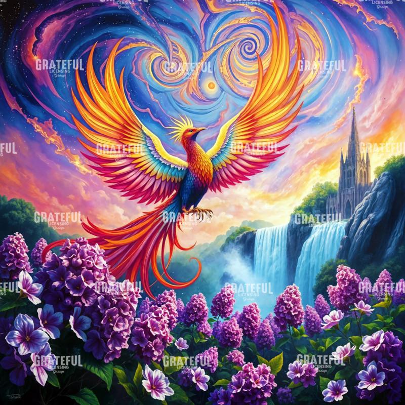 Phoenix with Lilacs