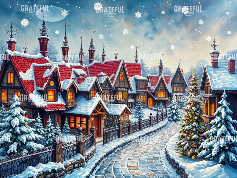 Snowy Christmas Village