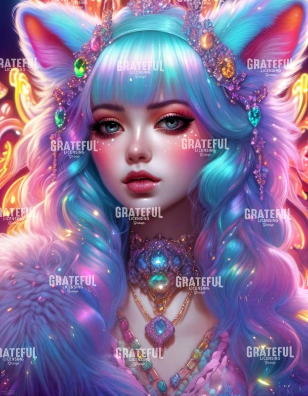 Iridescent Wolf Girl