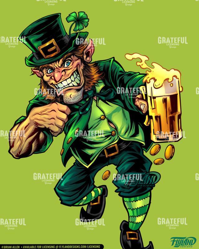 Leprechaun Holding Beer