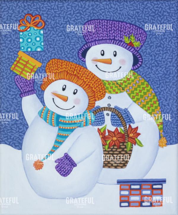 Snowman Christmas Friends