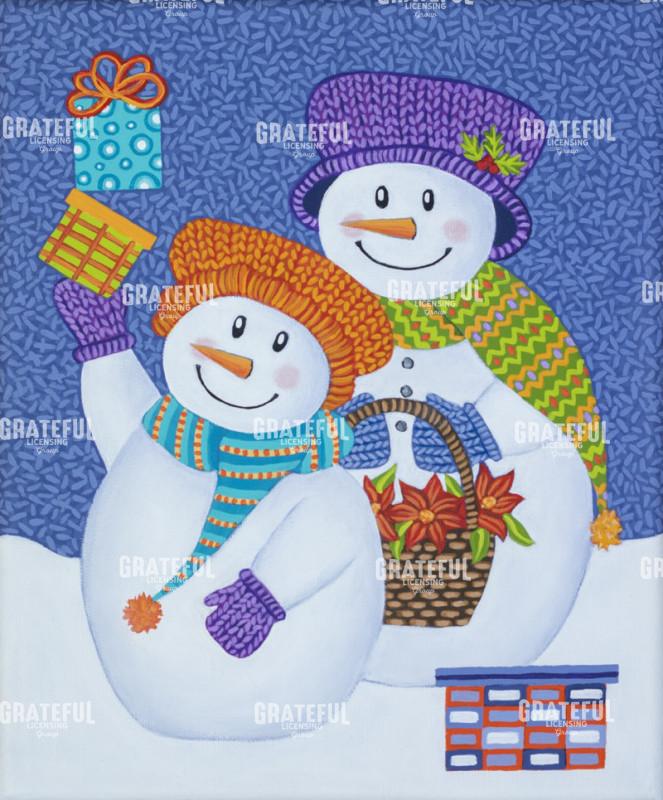 Snowman Christmas Friends