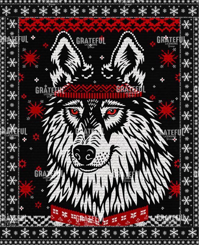 Black and Red Nordic Wolf