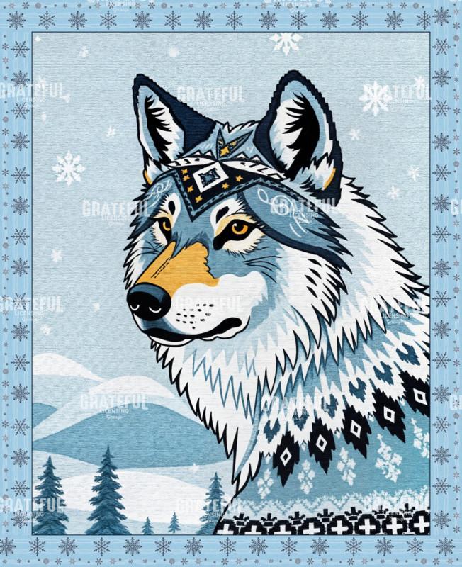 Pale Blue Nordic Wolf