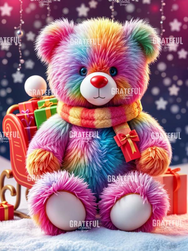 Rainbow Christmas Bear