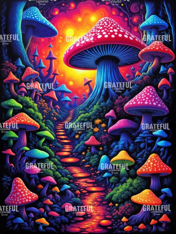 Sunset Mushroom Path