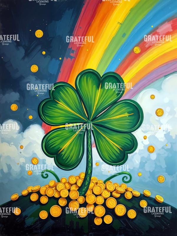 Giant Shamrock and Gold Coins