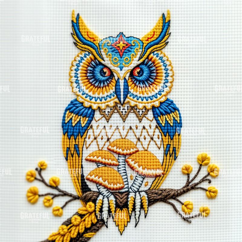 Needlepoint Owl
