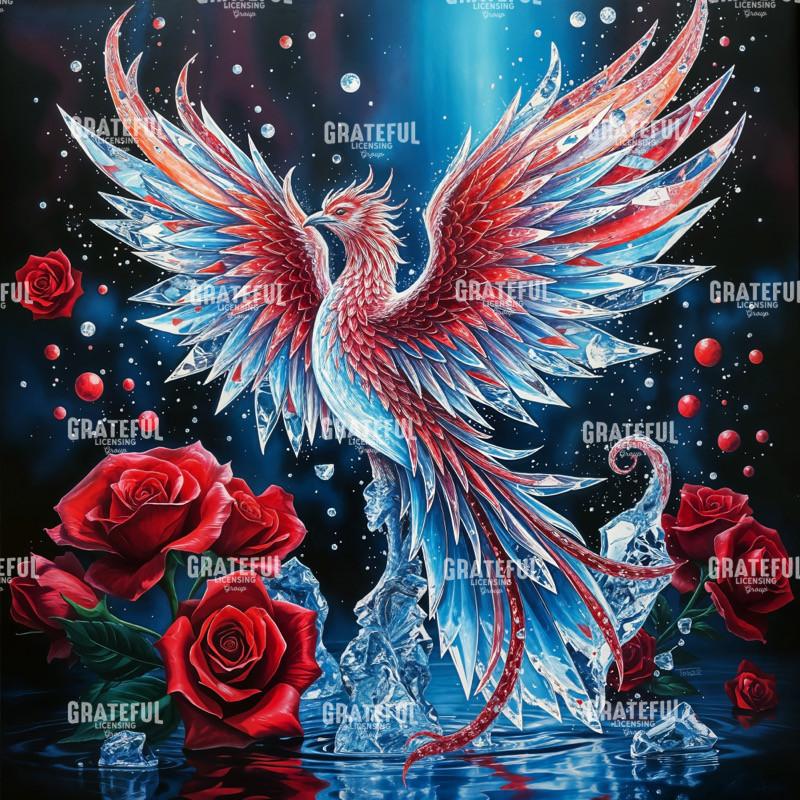 Ice Phoenix with Roses
