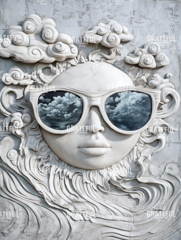 Sun Wearing Sunglasses