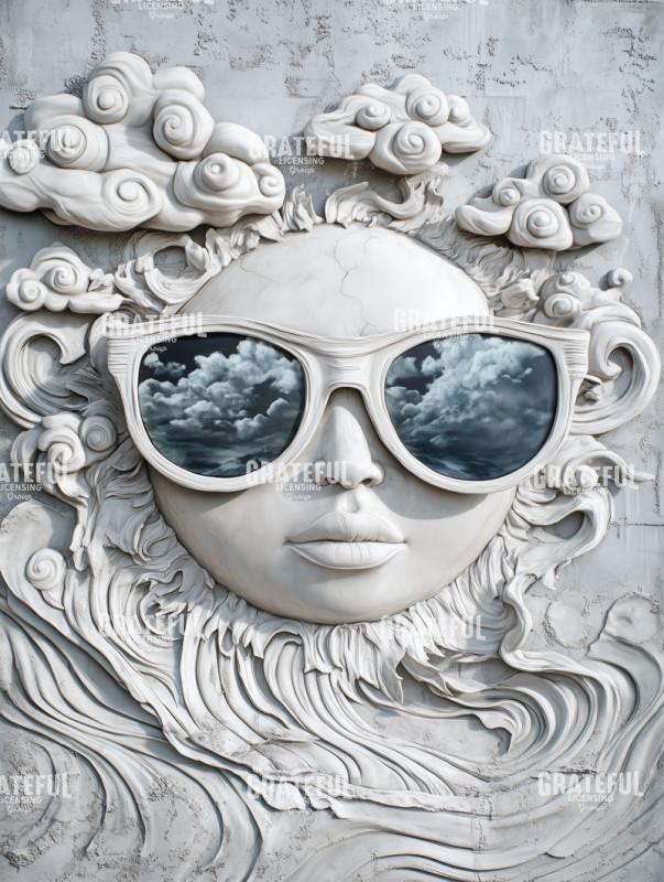 Sun Wearing Sunglasses