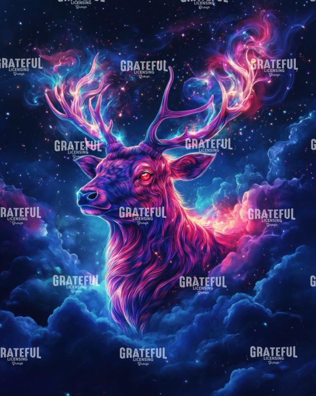 Cosmic Clouds Red Stag