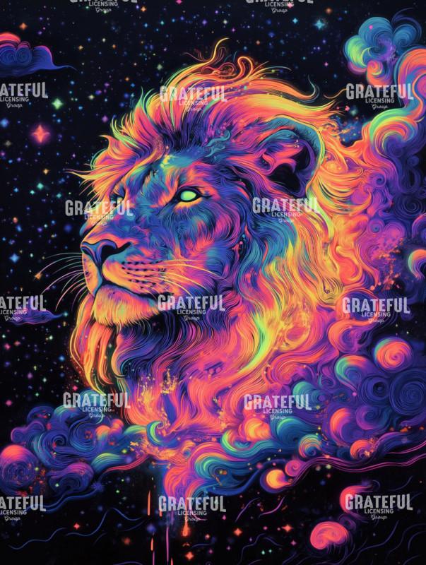 Cosmic Lion Graffiti