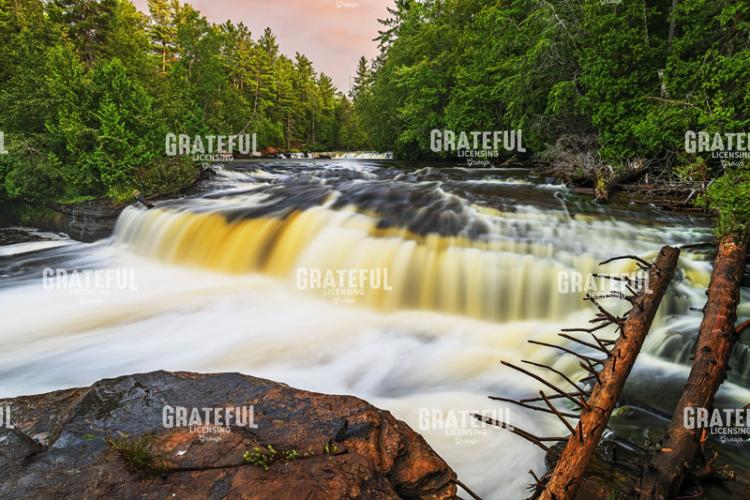 Sunset at Lower Tahquamenon Falls
