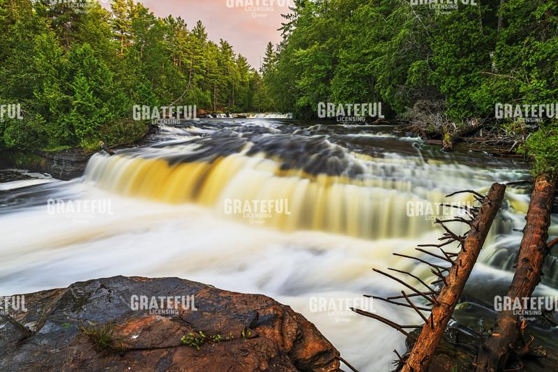Sunset at Lower Tahquamenon Falls