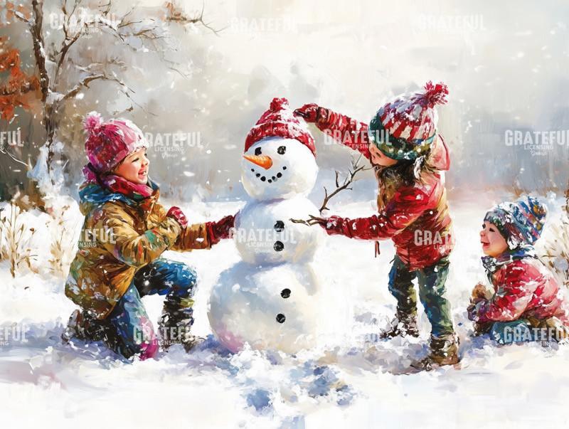 Classic Snow Day Snowman