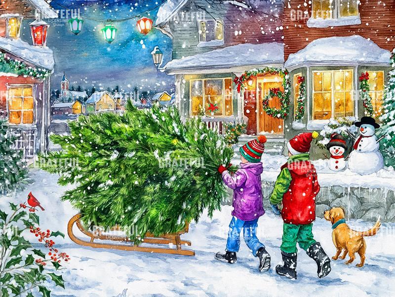 Christmas Tree Scene