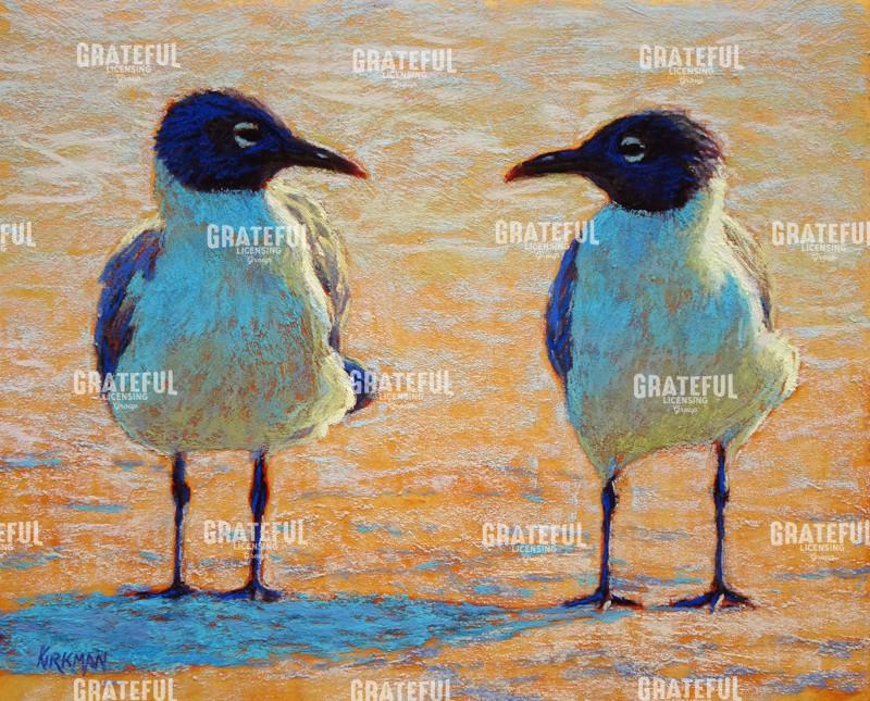 Two Gulls on a Beach