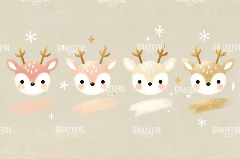 4 Reindeer Faces