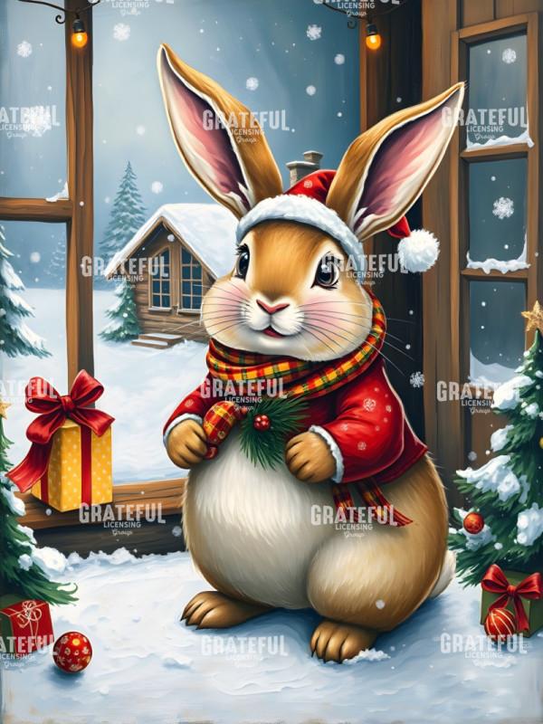 Santa Friends Holiday Bunny