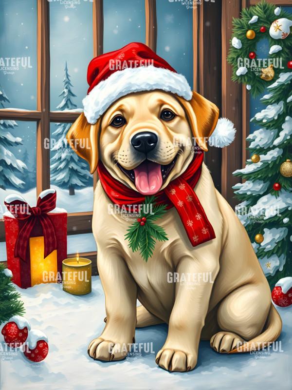 Santa Friends Holiday Puppy