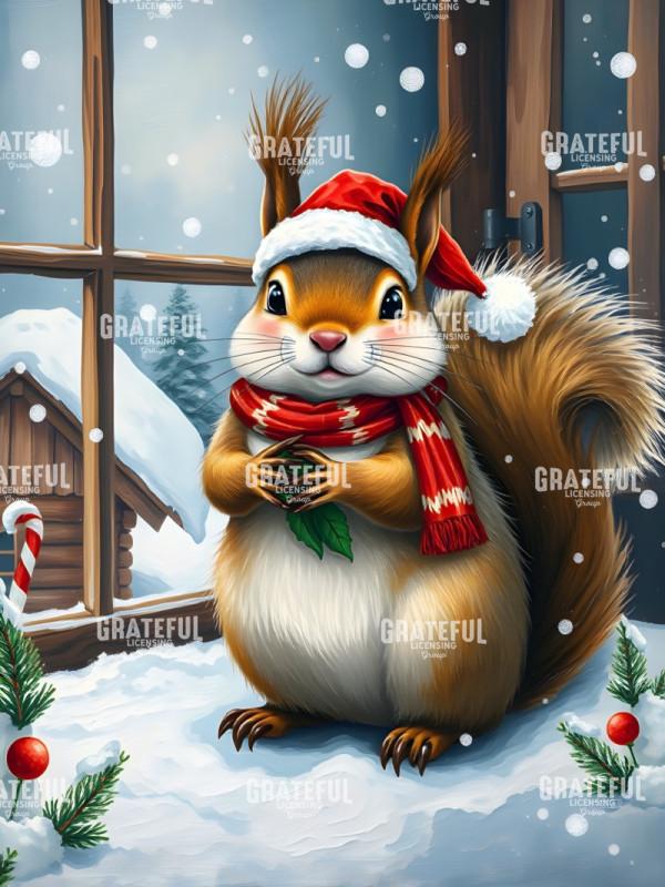 Santa Friends Holiday Squirrel
