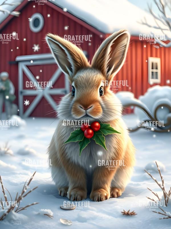 Christmas Barnyard Friends Bunny