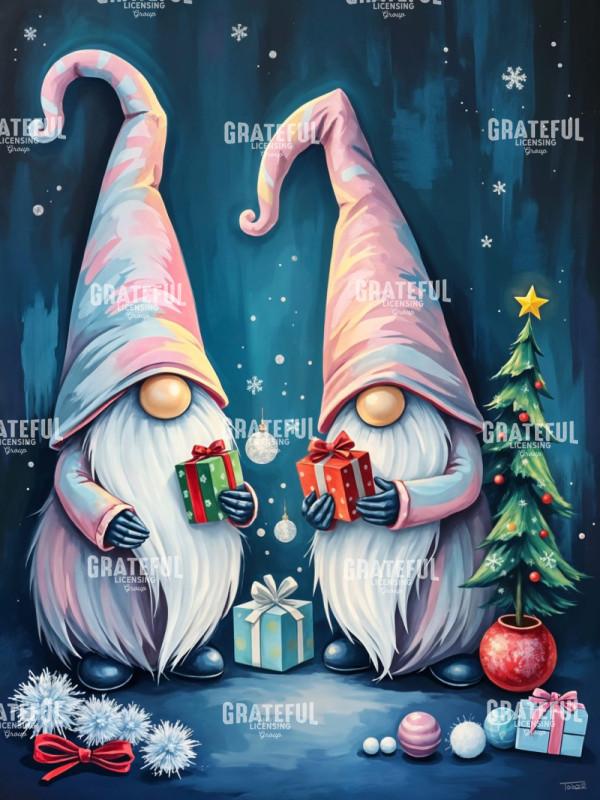 Pastel Pink Christmas Gnomes
