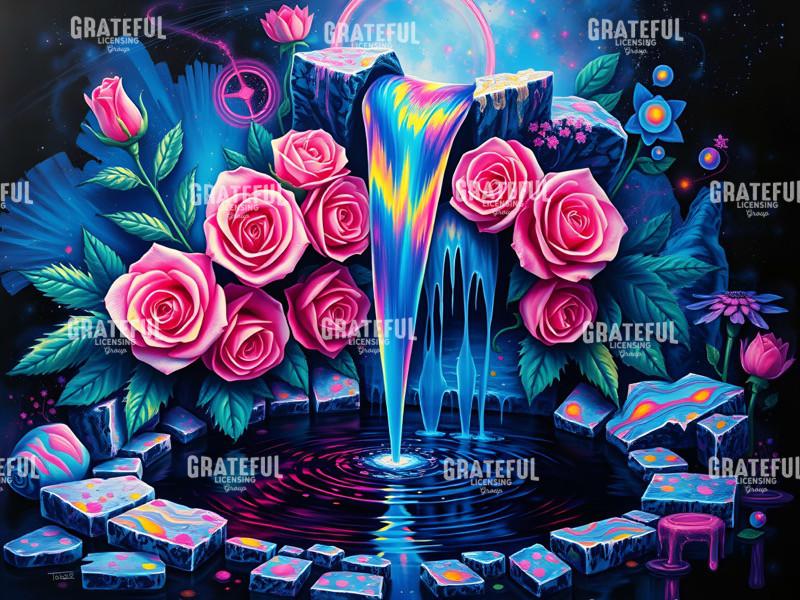 Fountain of Youth with Roses