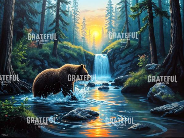 Grizzly Bear Looking For Breakfast