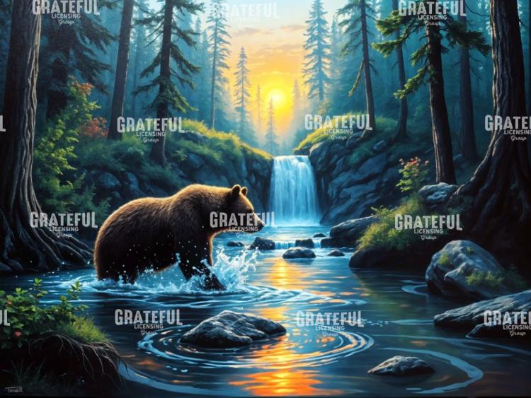 Grizzly Bear Looking For Breakfast