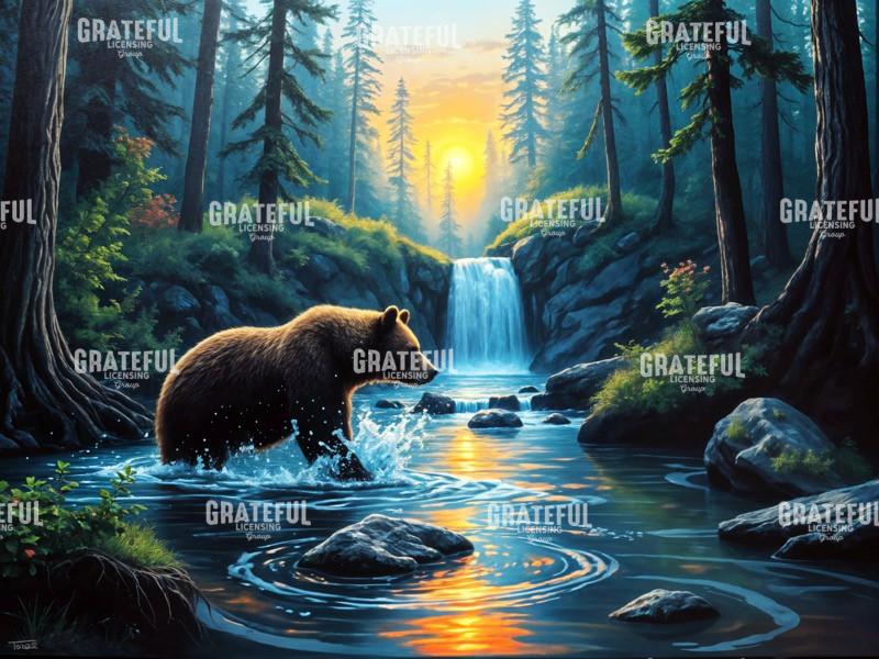 Grizzly Bear Looking For Breakfast