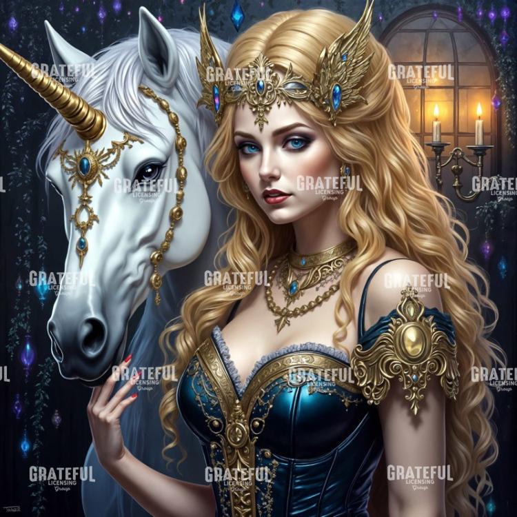 Valkyrie with Unicorn