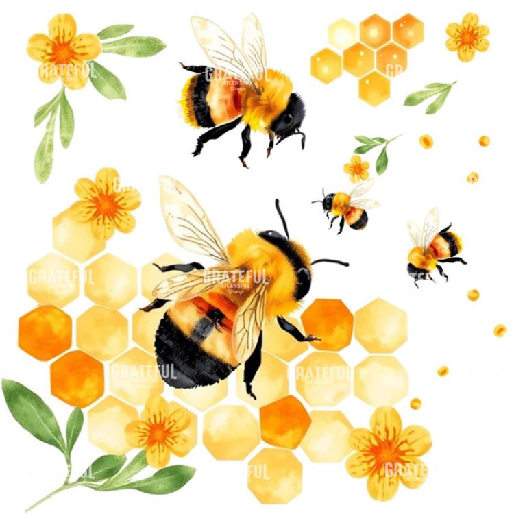 Bumble Bees and Honey Combs Layers