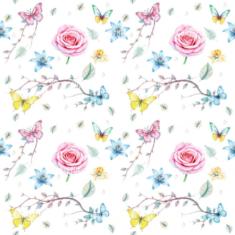 Iridescent Spring Seamless Pattern