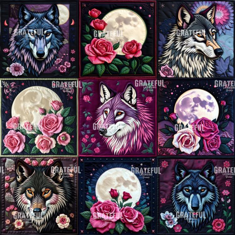 Wolf Moon Quilt Block
