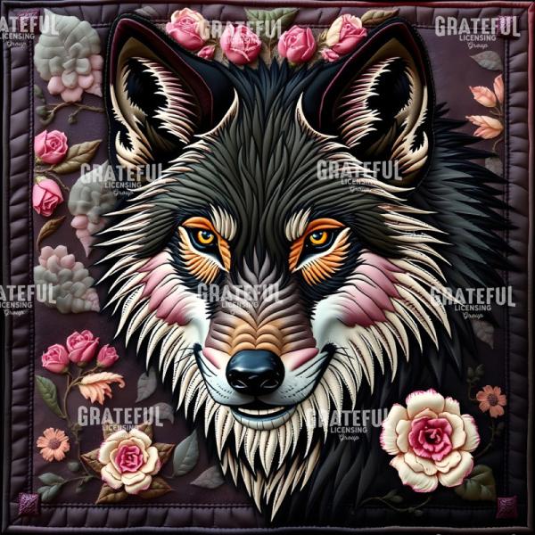 Wolf Moon Quilt Blocks Plum Colors
