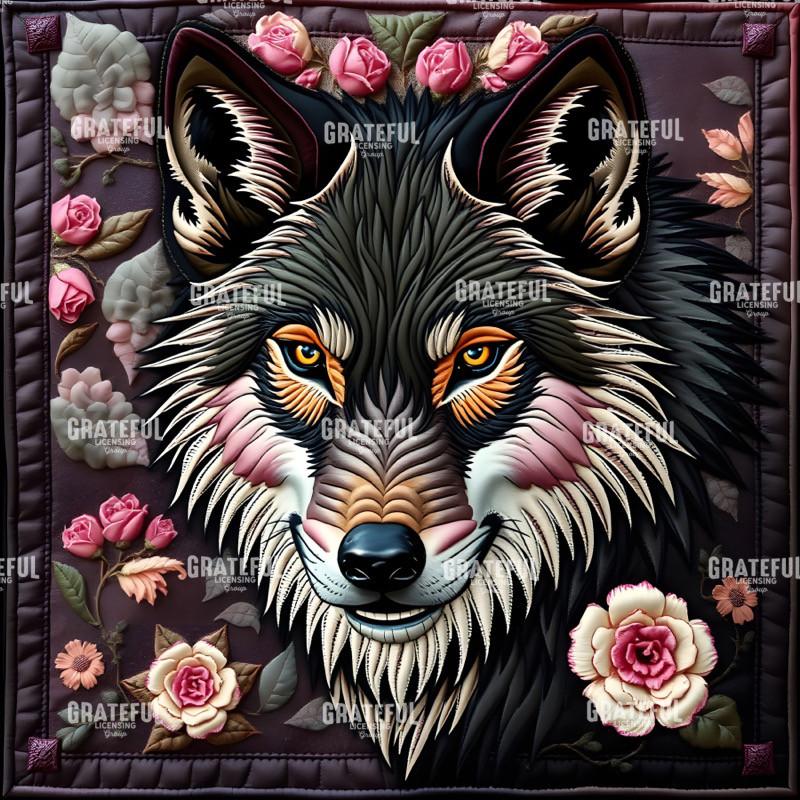 Wolf Moon Quilt Blocks Plum Colors