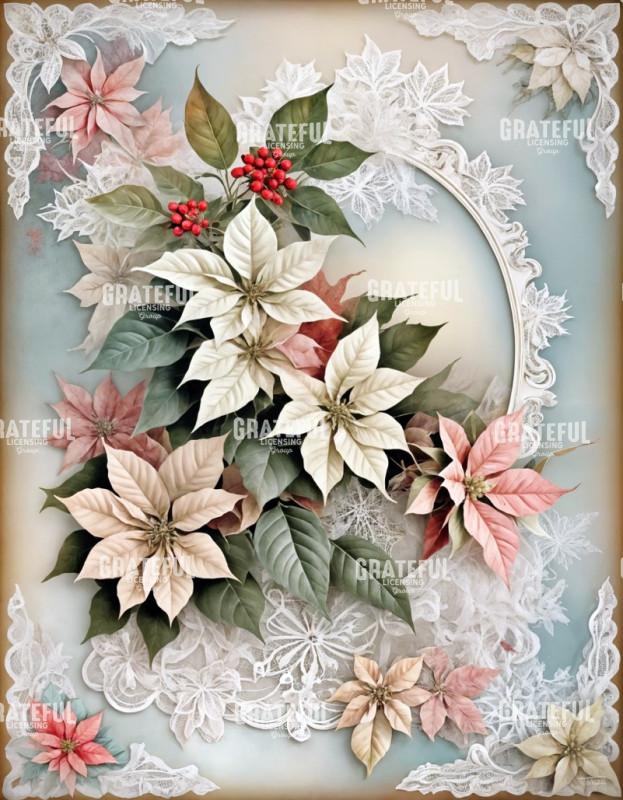 Vintage Victorian Poinsettias