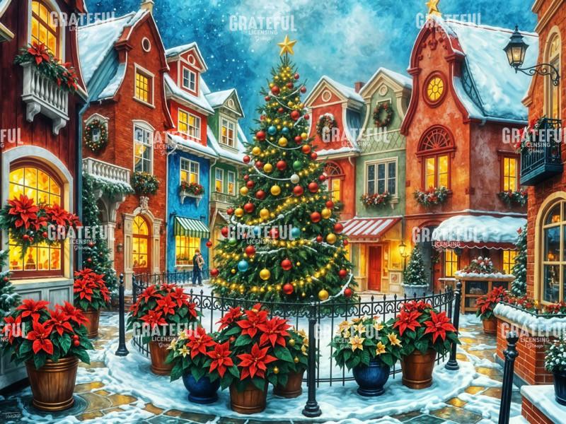 A Colorful Gingerbread Christmas Village