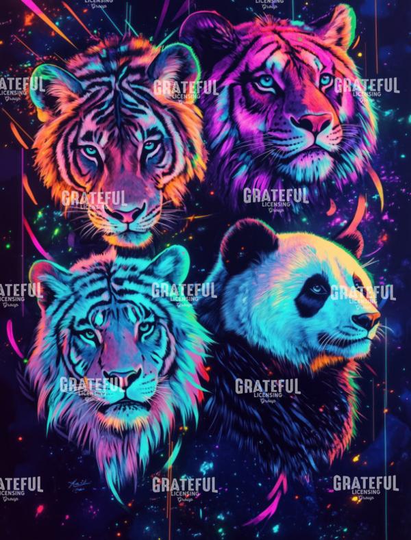 Neon Animal Pack, Tigers and Panda