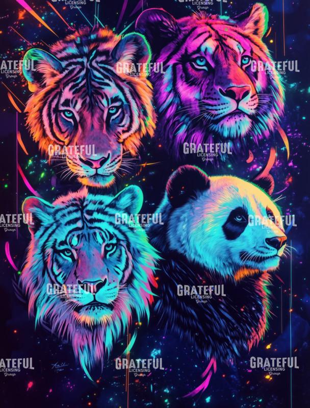 Neon Animal Pack, Tigers and Panda