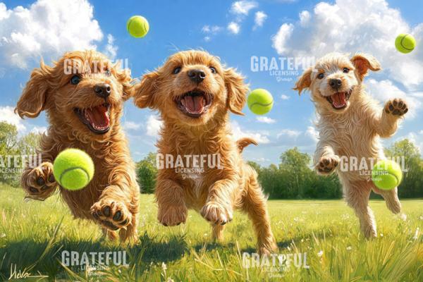 Puppies and Tennis Balls 1