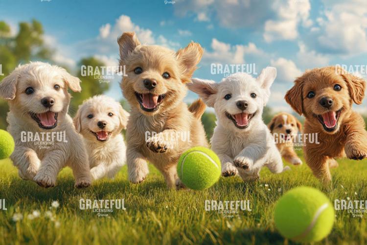 Puppies and Tennis Balls 2