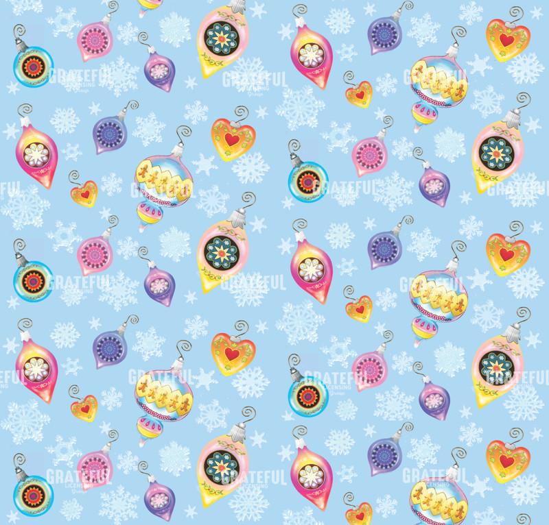 Snowflakes And Ornaments Repeat