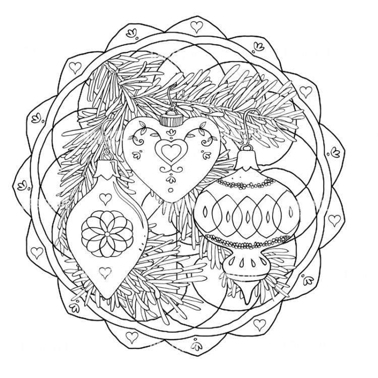 Christmas Tree Ornaments Mandala