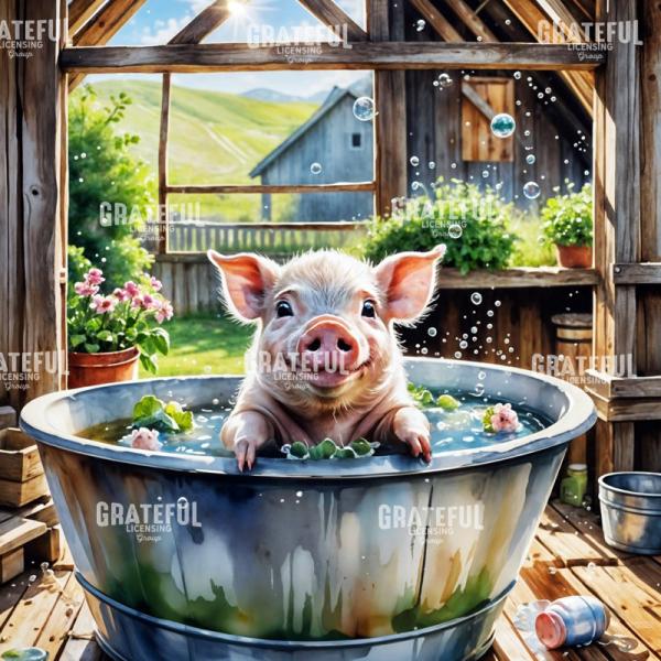 Barnyard Bath Time Piggy