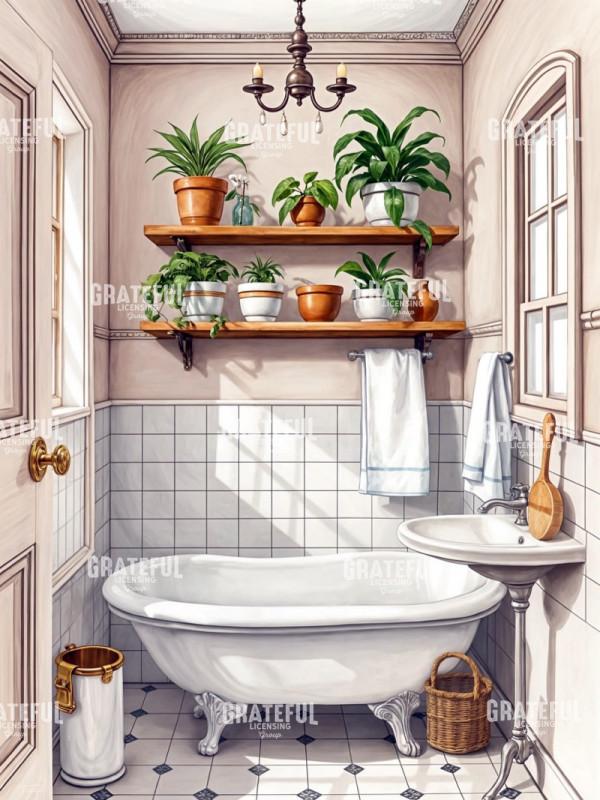 Tiled Bathroom in Warm White